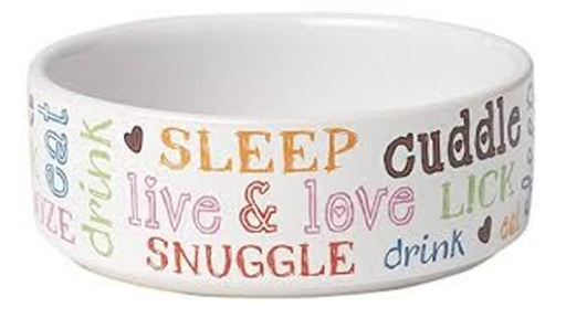 [10091712] PETRAGEOUS DOODLE PET BOWL WHITE 5"