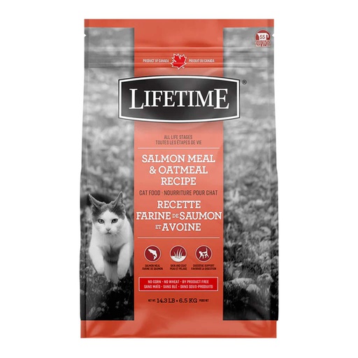 [10091800] LIFETIME CAT ALL LIFE STAGES SALMON & OATMEAL 14.3LB