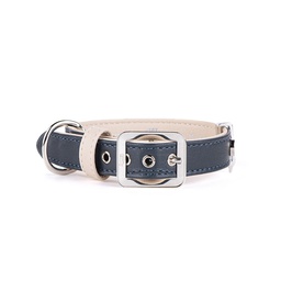 [10092892] DMB - MY FAMILY HERMITAGE COLLAR LEATHER BLUE &amp; CREAM 2XL 49-59CM