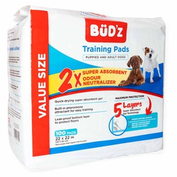 [10093270] BUD'Z DISPOSABLE PUPPY PAD 22&quot;X22&quot; 100PK