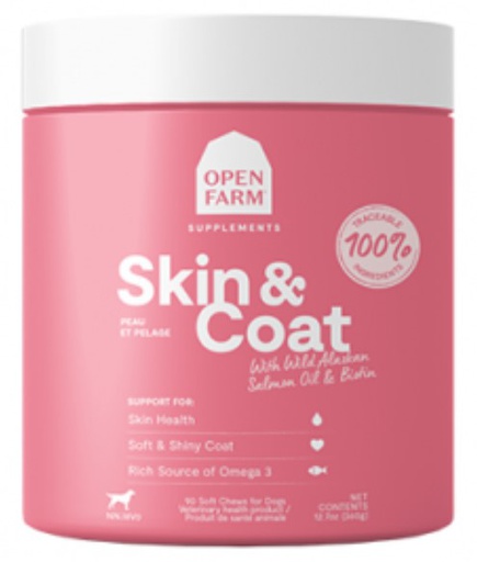 [10093944] DR - OPEN FARM SKIN & COAT SUPPLEMENT CHEWS (90 PC)