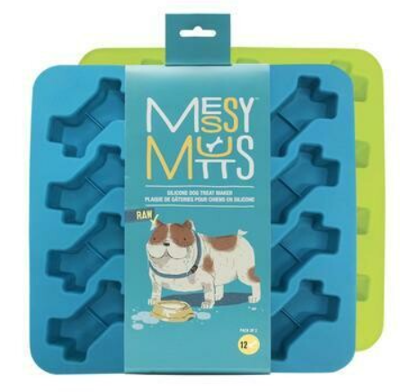 [10094648] MESSY MUTTS SILICONE BAKE & FREEZE TREAT MAKER (2PK)