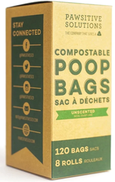 [10094796] PAWSITIVE SOLUTIONS BPI-CERTIFIED COMPOSTABLE POOP BAGS (120PK)