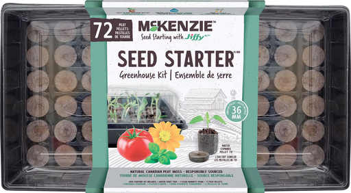 [10095010] MCKENZIE SEED STARTER GREENHOUSE KIT 72x36MM (72 CELL)