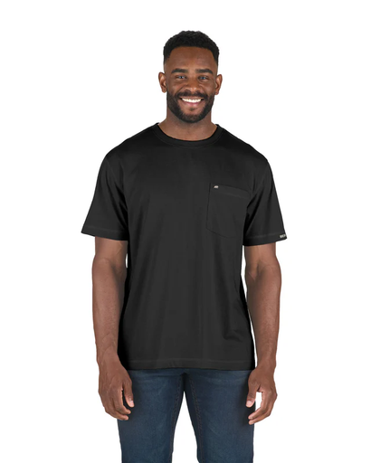[10095426] BERNE MENS PERFORMANCE SHORT SLEEVE POCKET TEE BLACK (XL)