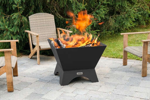 [10096242] IRON EMBERS MODERN CUBE FIRE PIT 24" W GRILL ADAPTER