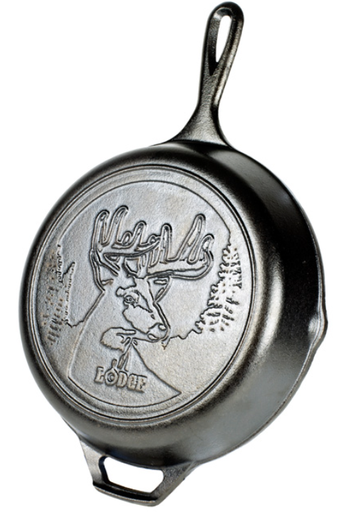 [10101584] LODGE WILDLIFE DEER CAST IRON SKILLET 10.25" BLACK