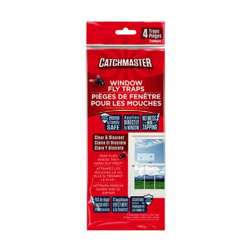 [10105030] CATCHMASTER WINDOW FLY TRAPS (4PK)