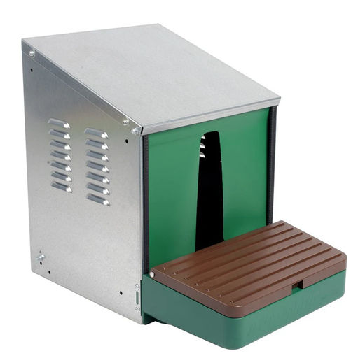 [10112904] OLBA ROLL AWAY NESTING BOX DELUXE GALV.