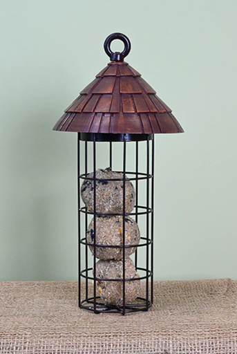 [10144118] DV - PINEBUSH SHINGLED SUET BALL FEEDER 11.5" METAL