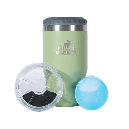 [10144594] CHILLY MOOSE BRENT 5-IN-1 INSULATOR & TUMBLER 410ML SAGE