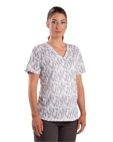 [10145442] BERNE WOMENS PERFORMANCE V-NECK SHORT SLEEVE TEE WHEAT (M)