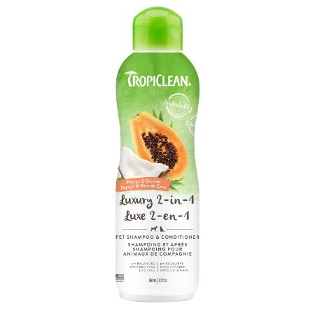 [10145994] TROPICLEAN PAPAYA & COCONUT 2-IN-1 SHAMPOO & CONDITIONER 591ML (20OZ)