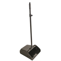 [10000342] SIMPLE SPACES DUSTPAN STANDING W/ WHEELS, 30&quot;L HANDLE, BLK