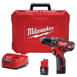 [192-300808] MILWAUKEE HAMMER DRILL/DRIVER KIT 12V 3/8&quot; CHUCK 