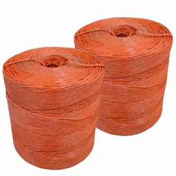[132-09] WINDROW POLY TWINE ROLL 9000' 130LB ORANGE 2PK
