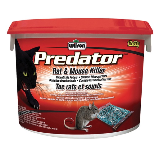 [10006606] WILSON PREDATOR RAT & MOUSE KILLER PELLETS 720G