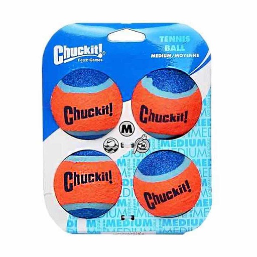 [10015660] CHUCKIT TENNIS BALL MEDIUM (4PK)