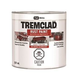 [10017190] RUSTOLEUM TREMCLAD RUST PAINT FLAT WHT 237ML