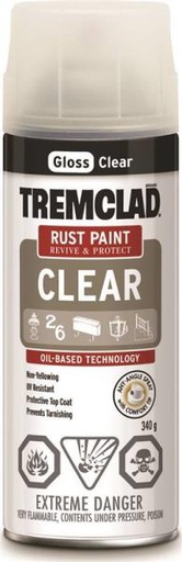 [10017212] RUSTOLEUM TREMCLAD RUST SPRAY PAINT GLOSS CLEAR 340G
