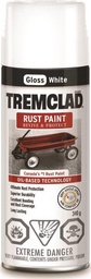 [192-000144] RUSTOLEUM TREMCLAD RUST SPRAY PAINT GLOSS WHITE 340G