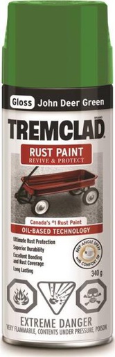 [10017234] RUSTOLEUM TREMCLAD RUST SPRAY PAINT GLOSS JOHN DEER GREEN 340G