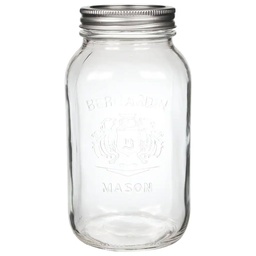 [10017350] BERNARDIN MASON JAR 1L REGULAR MOUTH W/ LIDS (12PK)