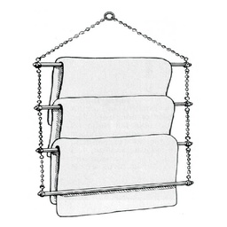 [118-001458] GER-RYAN BLANKET RACK WITH CHAIN STRAP 24&quot; BARS