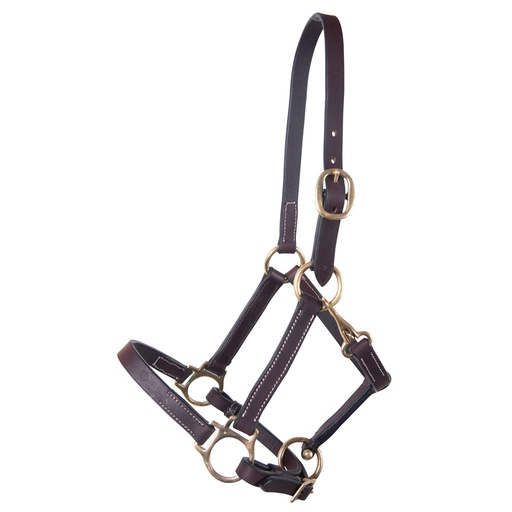 [10027554] BROMONT LEATHER HALTER YEARLING/SHETLAND