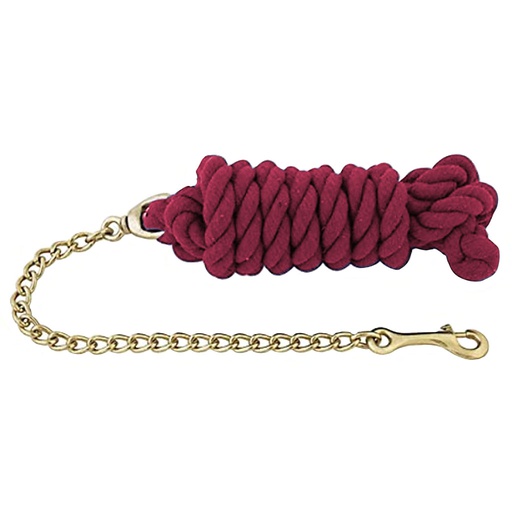 [10027998] GER-RYAN COTTON LEAD W/ 24" CHAIN BURGUNDY