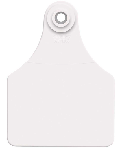 [10029208] ALLFLEX BLANK TAG LARGE WHITE COMPLETE BUTTONS (25PK)
