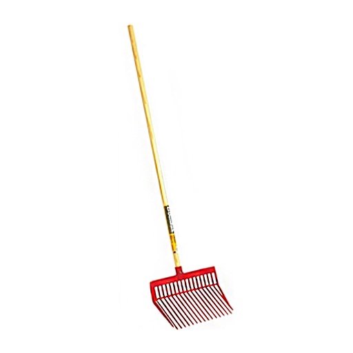 [10029554] MILLER BEDDING FORK 18-TINE POLY RED 52" HANDLE