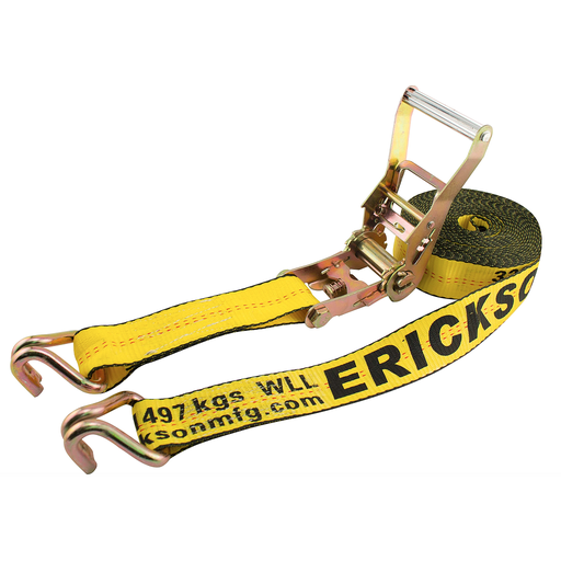 [10031188] ERICKSON HD RATCHET STRAP POLY, 27FT L X 2"W, 3300LB WORKING LOAD, YEL