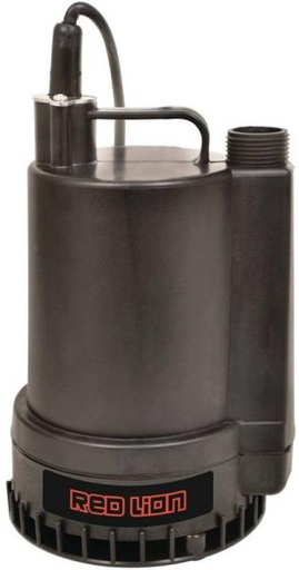 [10034268] RED LION UTILITY PUMP SUBMERSIBLE 1/6HP THERMOPLASTIC W/ GARDEN HOSE ADAPTER