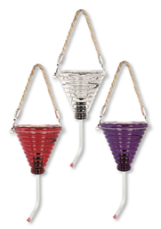 [166-881700] DV - PINEBUSH RIPPLED CONE GLASS HUMMINGBIRD FEEDER