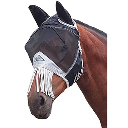 [17F-C137C] DV - SHIRES FLYMASK NOSE FRINGE W/EARS COB
