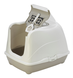 [15P-007349] DMB - MODERNA FLIP CLOSED LITTER BOX WARM GREY JUMBO