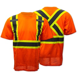 [16W-594246] DMB - WORK KING SAFETY T-SHIRT POCKET FLUORESCENT ORANGE MED