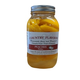 [224-997507] COUNTRY FLAVOUR 1L CANNED PEACHES