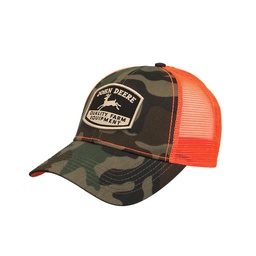 [219-011846] JOHN DEERE CAP CAMO W/ BACK MESH ORANGE