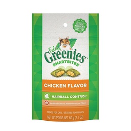 [148-101397] GREENIES FELINE SMARTBITES HAIRBALL CONTROL CHICKEN 2.1oz