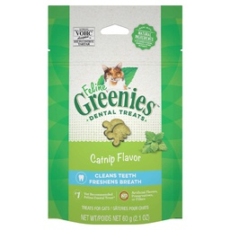 [148-111365] GREENIES FELINE CATNIP COMPLETE DENTAL TREAT 2.1OZ