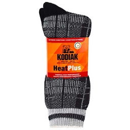 [220-179514] KODIAK MENS CHECK THERMAL BOOT SOCKS 10-13 2PK, CH/BLK