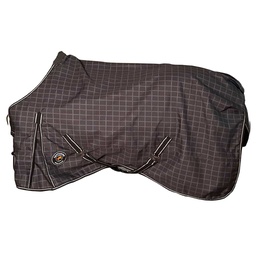 [118-671BK81] DV - CENTURION 600D REGULAR NECK RAINSHEET-CHARCOAL CHECK 81&quot;