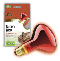 [159-131231] ZILLA INCANDESCENT SPOT BULBS NIGHT RED 150 W 