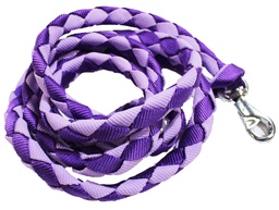 [118-7002PR] GER-RYAN NYLON BRAIDED LEAD ROPE PURPLE 10'