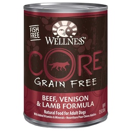 [136-079187] DMB - WELLNESS DOG CORE GF BEEF, VENISON &amp; LAMB 12.5OZ