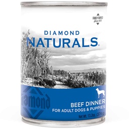 [136-612734] DMB - DIAMOND NATURALS DOG 13.2OZ BEEF DINNER CAN 