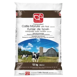 [172-003414] QUALI GROW COMPOSTED CATTLE MANURE W/ PEAT 28.3L