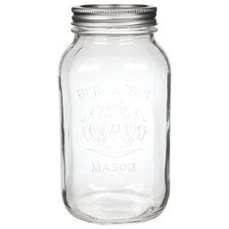 [192-119004] BERNARDIN MASON JAR 1.9L WIDE MOUTH W/ LIDS (12PK)